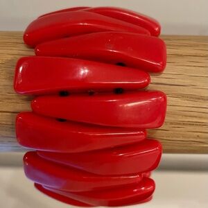 Vintage Lucite Bold Red Bracelet* See description*